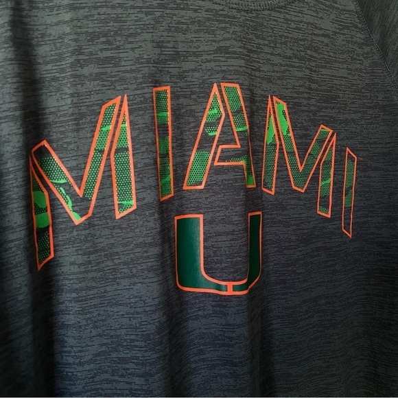 Fanatics | Men's University of Miami UM Lightweight T-Shirt Size Large - Picture 2 of 5